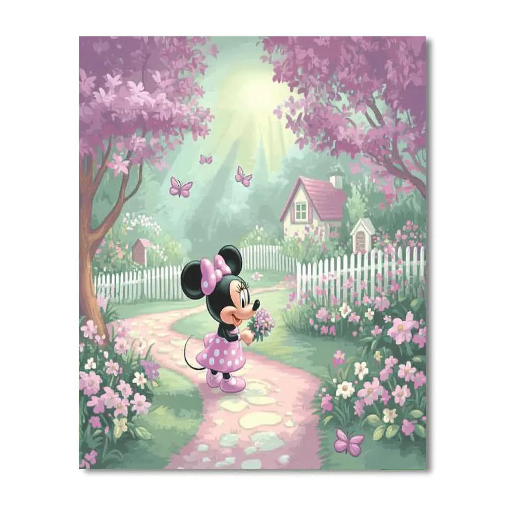 Minnie Mouse Garden Stroll Paint by numbers art