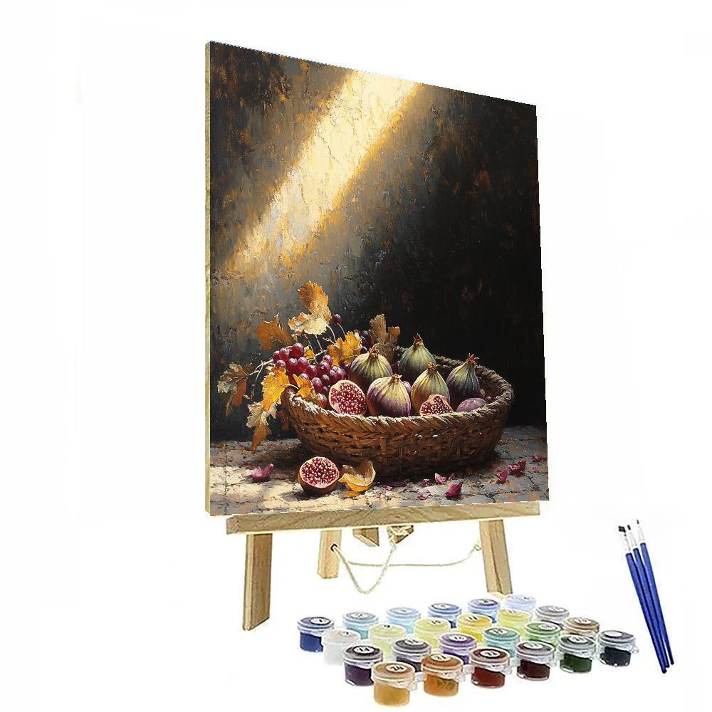 Caravaggio Inspired Dramatic Decay Basket Composition painting number kit