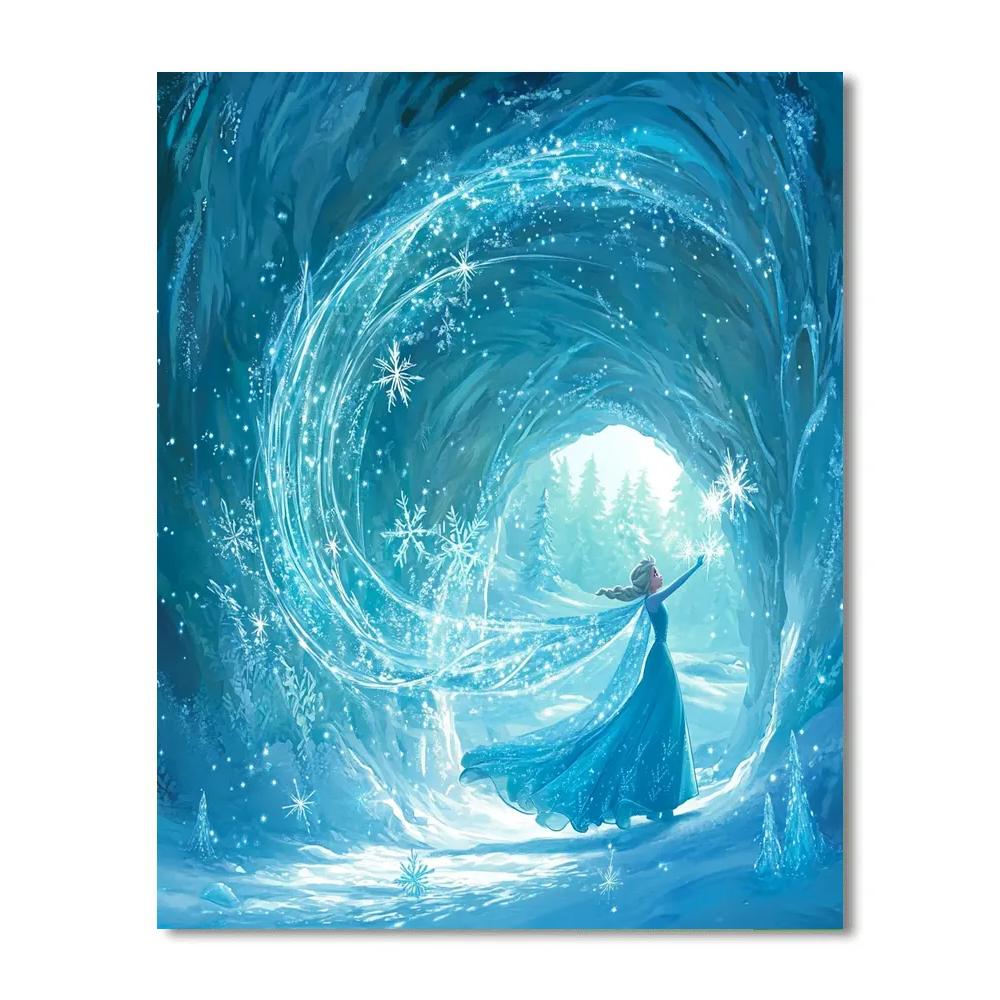 Elsa Glacial Light Quest DIY paint by numbers
