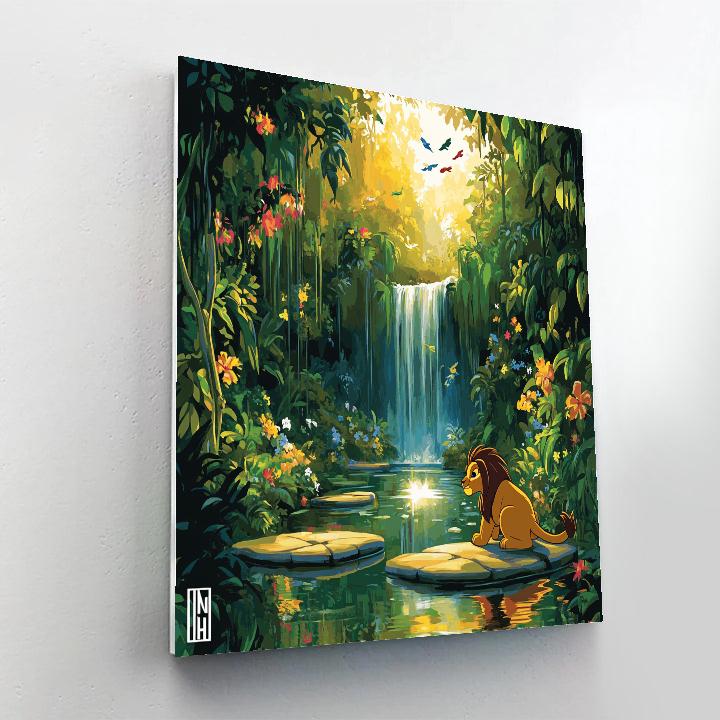 Simba Jungle Waterfall Discovery painting number kit