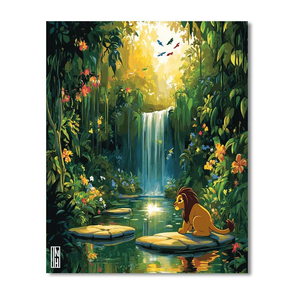 Simba Jungle Waterfall Discovery painting number kit