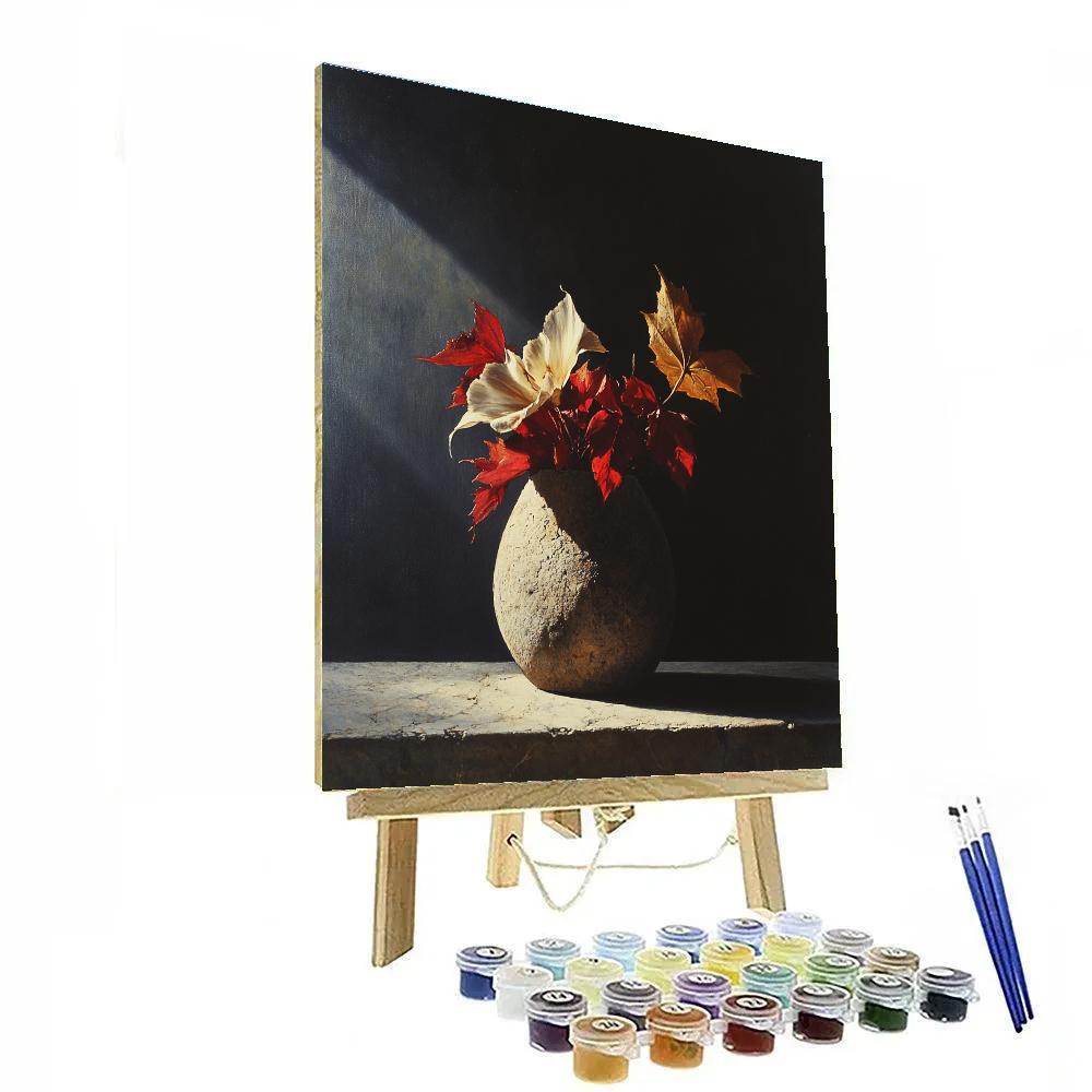 Caravaggio Inspired Twilight Flower Whisper Number painting