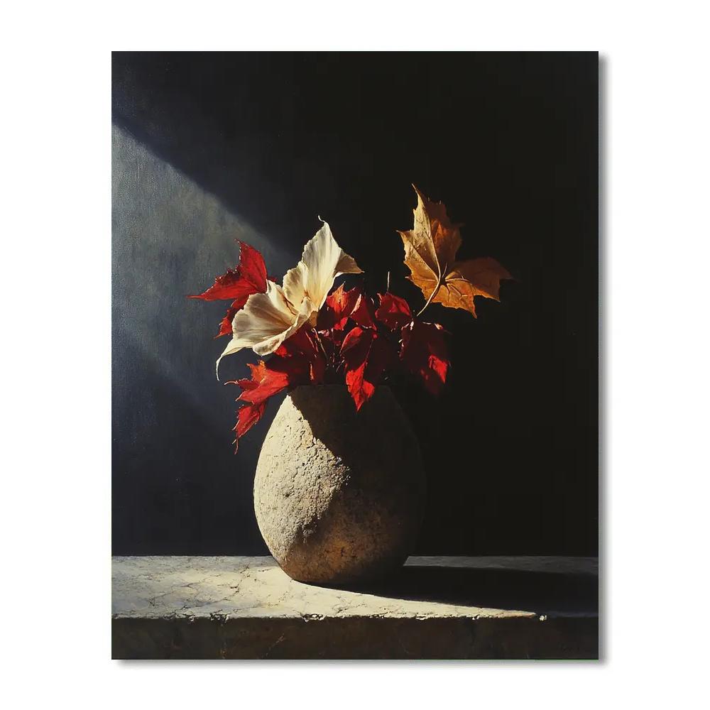 Caravaggio Inspired Twilight Flower Whisper Number painting