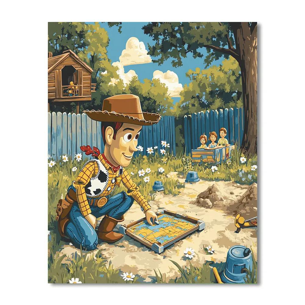 Woody Backyard Rescue Plan Numbered painting kits