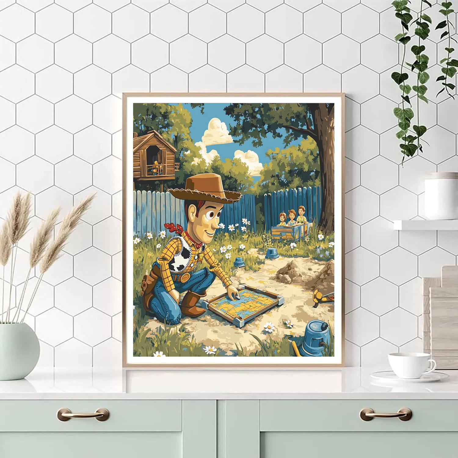 Woody Backyard Rescue Plan Numbered painting kits