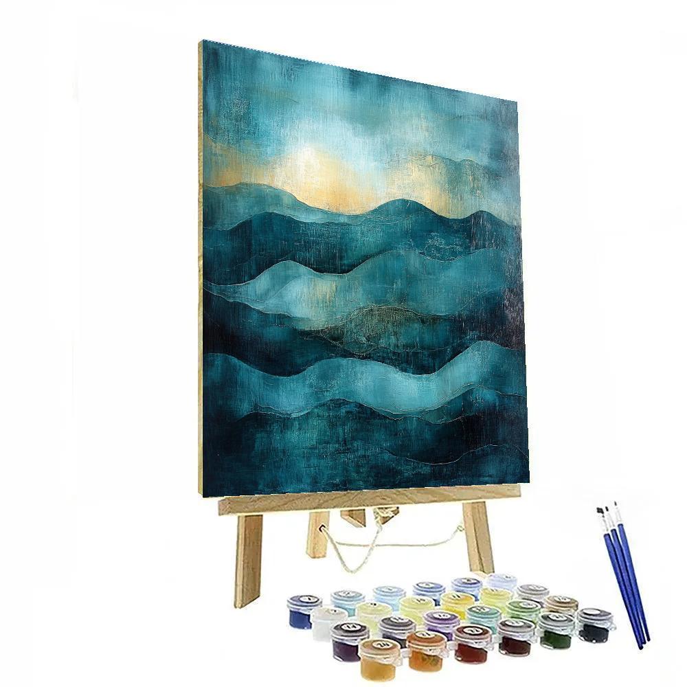 Max Ernst Inspired Surreal Ocean Currents Painting by numbers kit