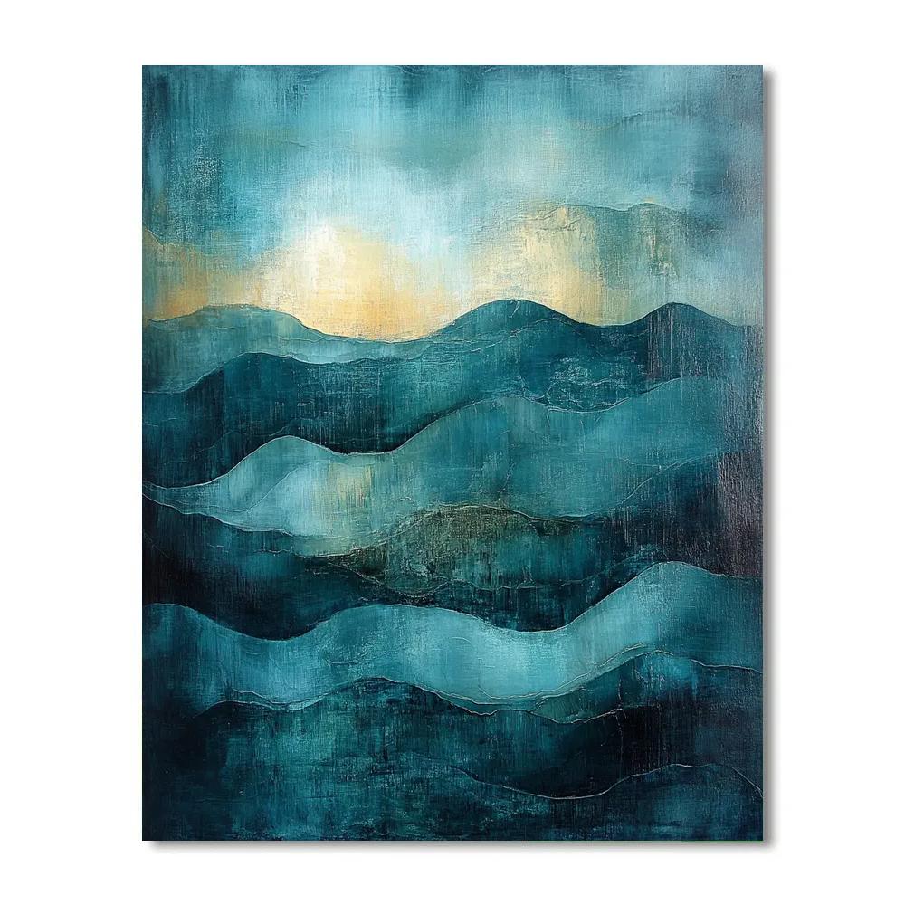 Max Ernst Inspired Surreal Ocean Currents Painting by numbers kit