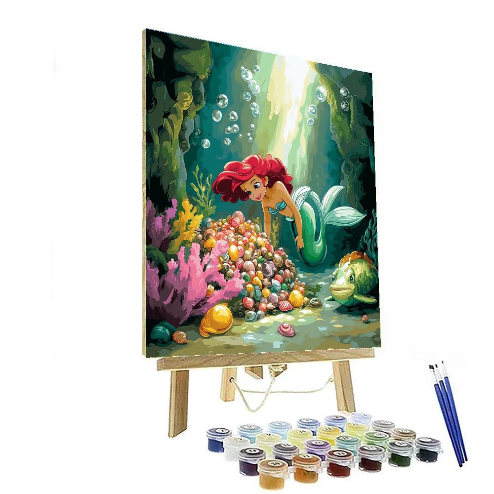 Ariel Undersea Treasure Grotto DIY paint by numbers