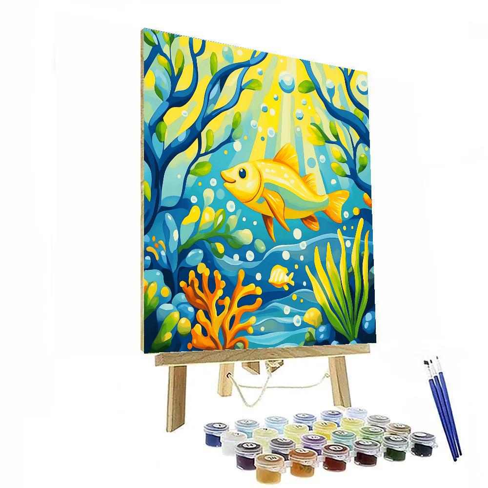 Flounder Coral Playtime paint by number