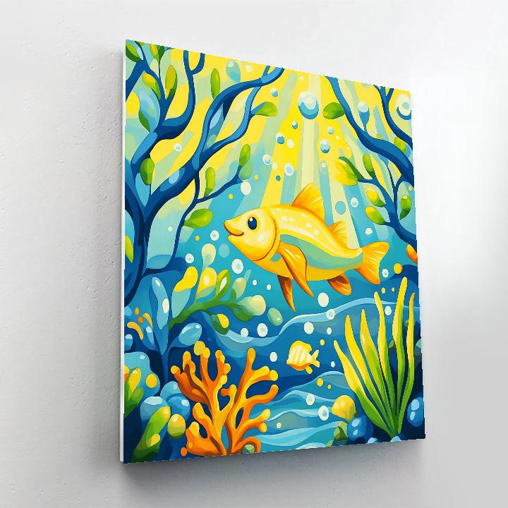Flounder Coral Playtime paint by number