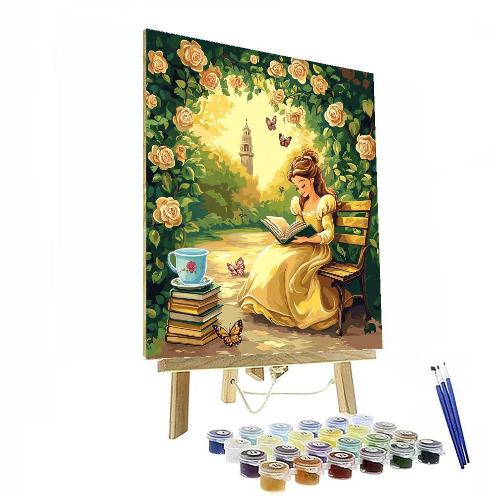 Belle Reading Garden Story Painting by numbers kit