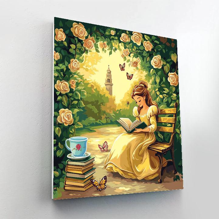Belle Reading Garden Story Painting by numbers kit