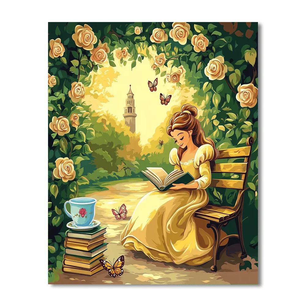 Belle Reading Garden Story Painting by numbers kit
