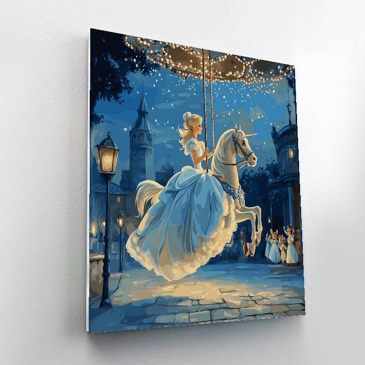 Cinderella Twilight Carousel Wish Number painting