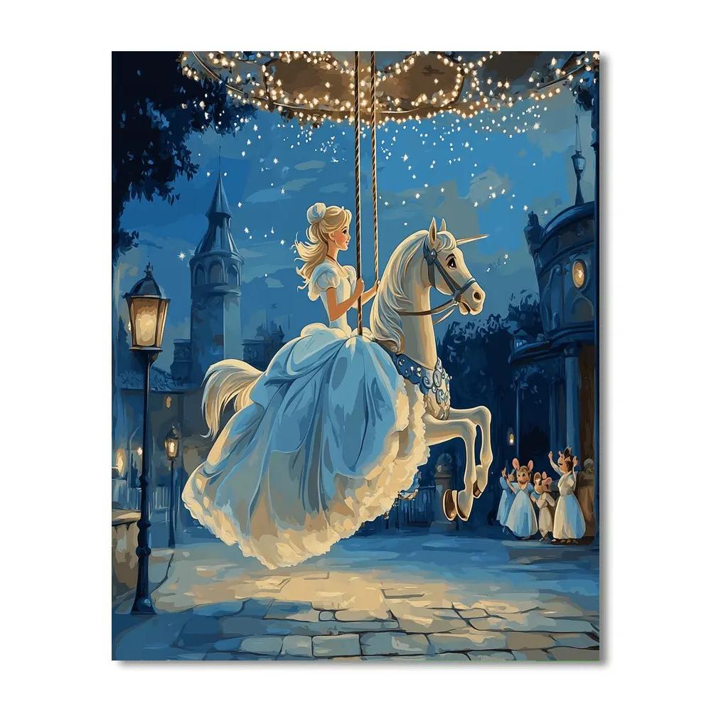 Cinderella Twilight Carousel Wish Number painting