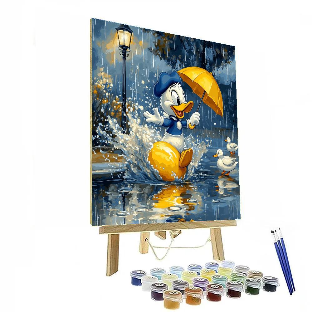 Donald Duck Rainy Puddle Splash Numbered painting kits