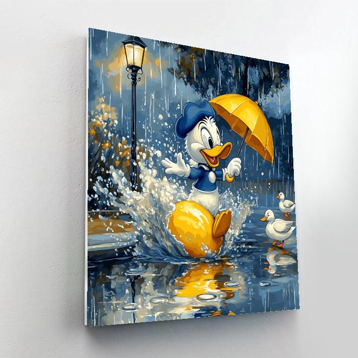 Donald Duck Rainy Puddle Splash Numbered painting kits