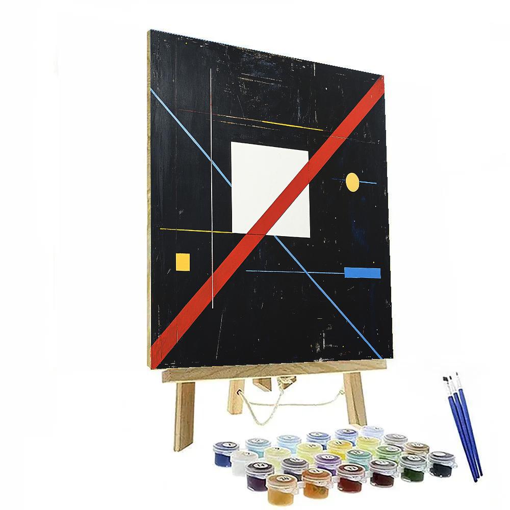 Kazimir Malevich Inspired Celestial Orthogonal Harmony paint by number