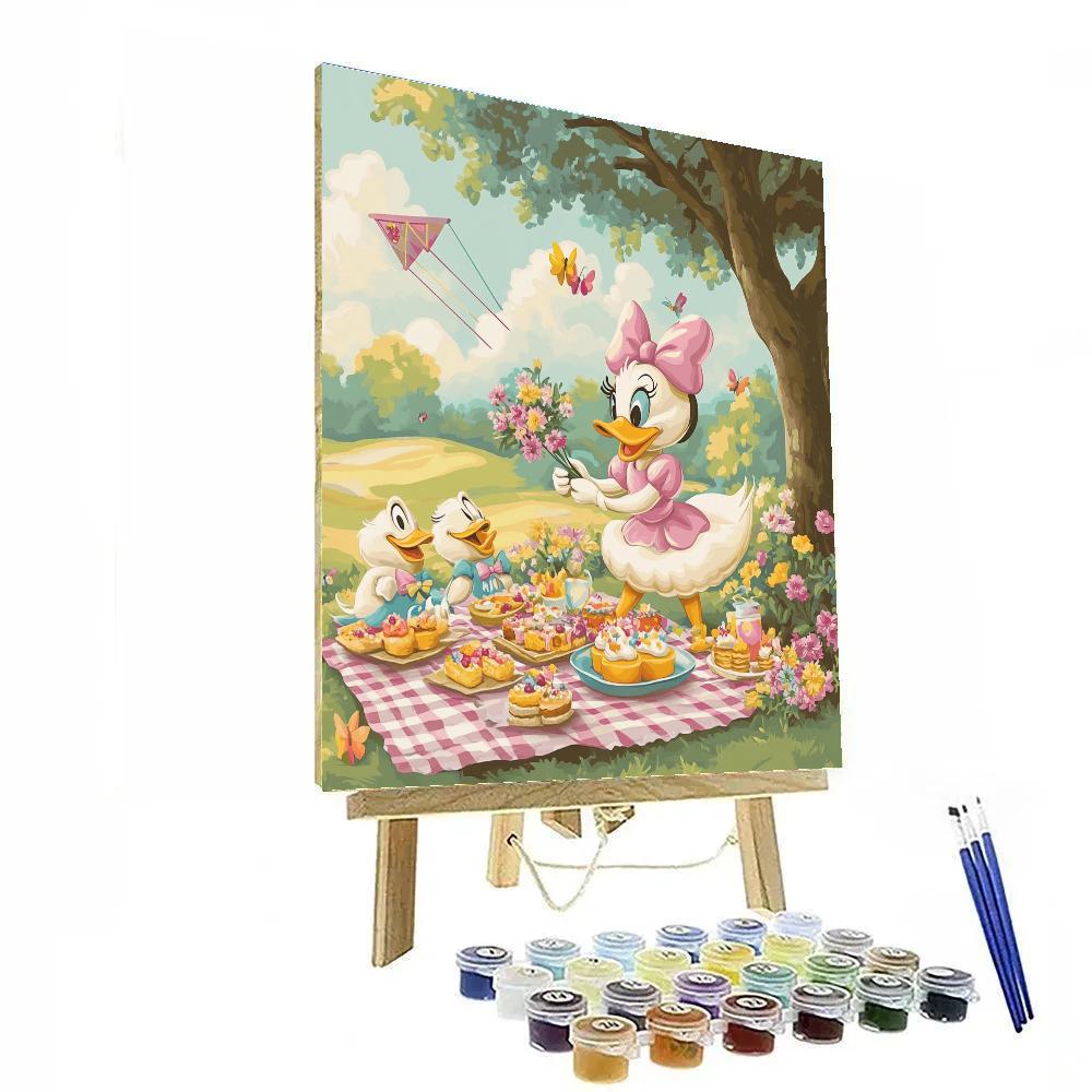 Daisy Duck Picnic Surprise DIY paint by numbers