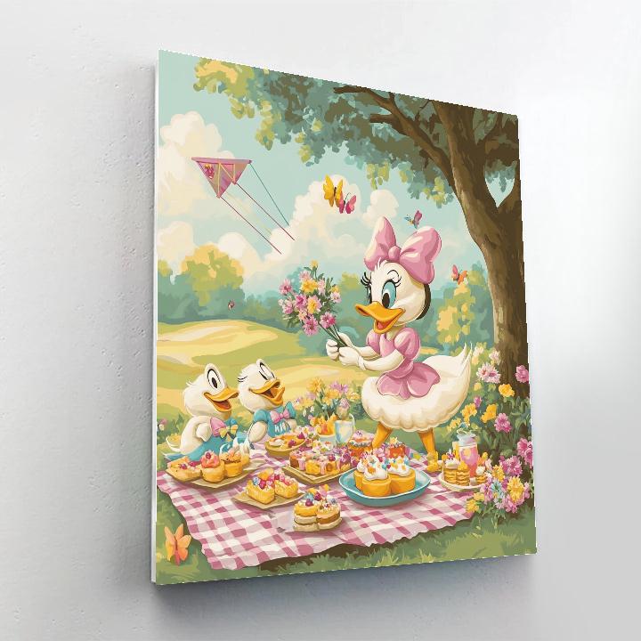 Daisy Duck Picnic Surprise DIY paint by numbers