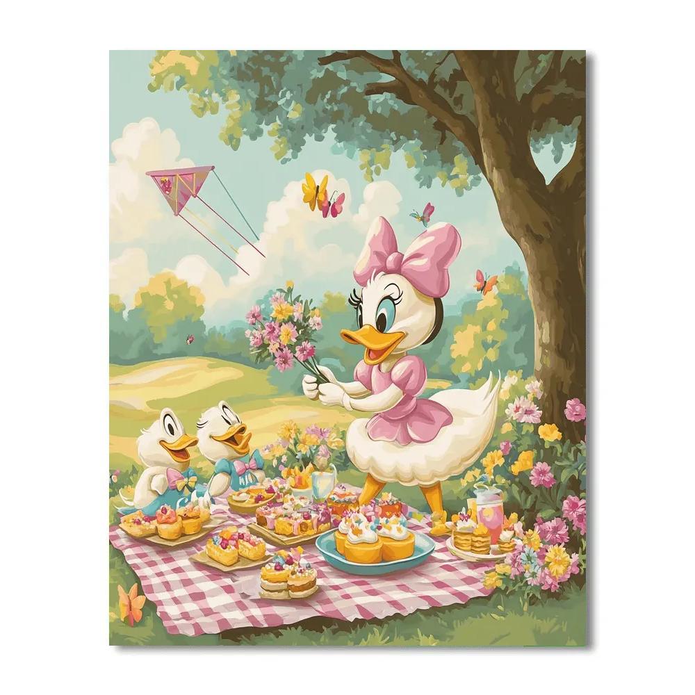Daisy Duck Picnic Surprise DIY paint by numbers