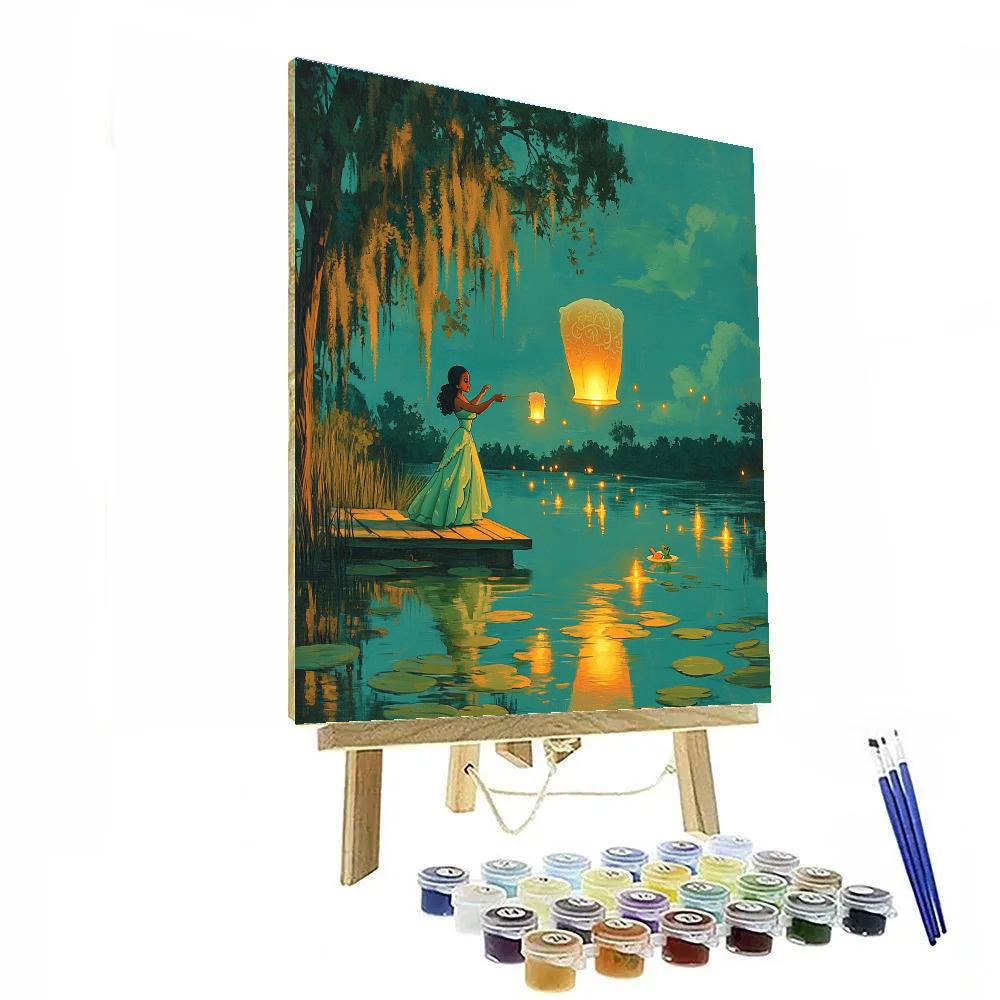 Tiana Bayou Night Lantern Numbered painting kits