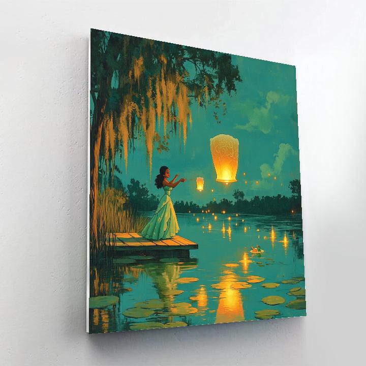 Tiana Bayou Night Lantern Numbered painting kits