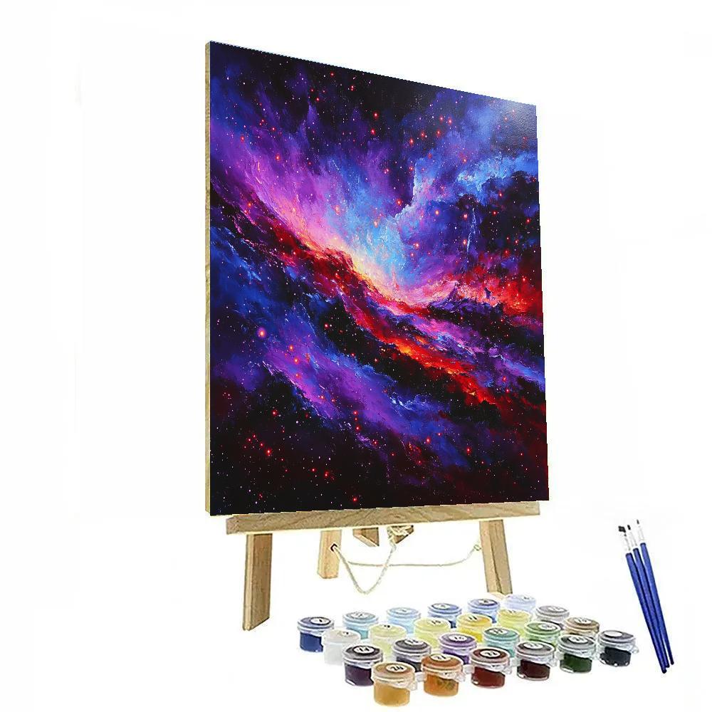 Edgar Degas Inspired Nebula Cosmos paint by color