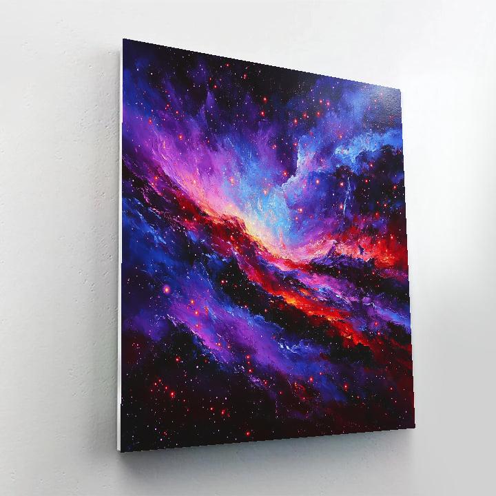 Edgar Degas Inspired Nebula Cosmos paint by color