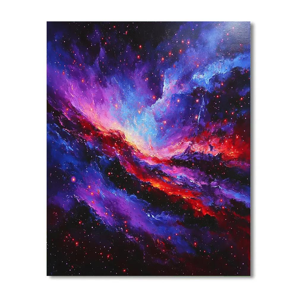 Edgar Degas Inspired Nebula Cosmos paint by color