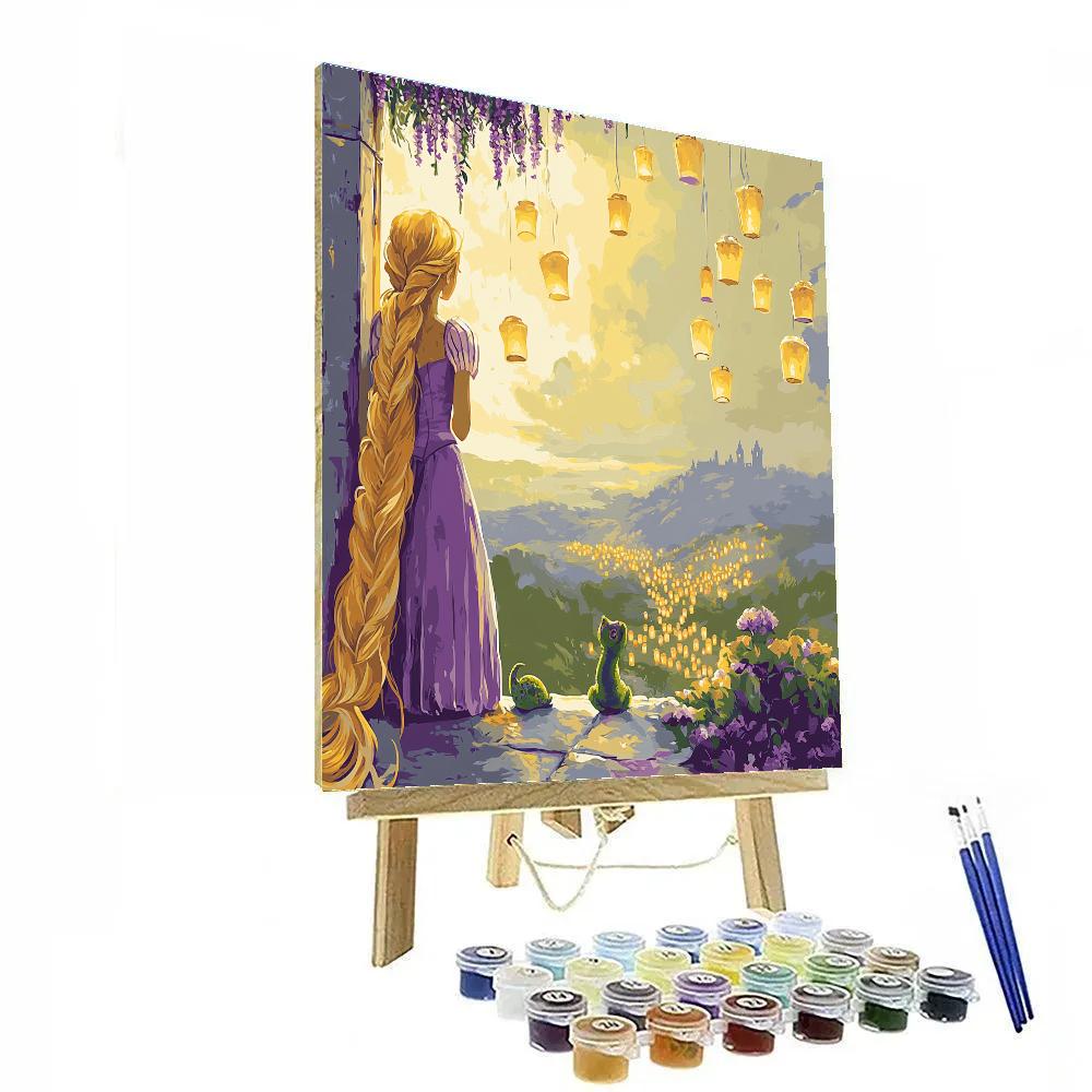 Rapunzel Tower Garden Lanterns Paint by numbers kits