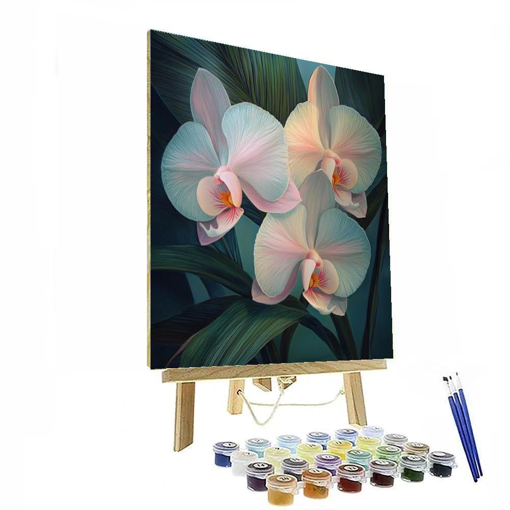 Edgar Degas Inspired Wind Swept Orchids paint by number