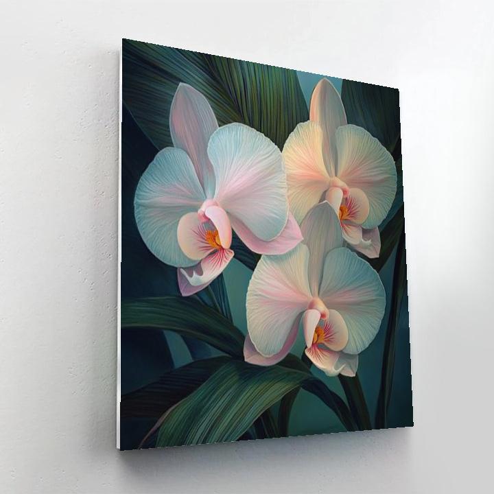 Edgar Degas Inspired Wind Swept Orchids paint by number