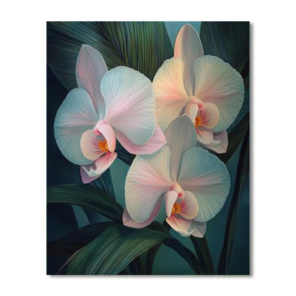 Edgar Degas Inspired Wind Swept Orchids paint by number