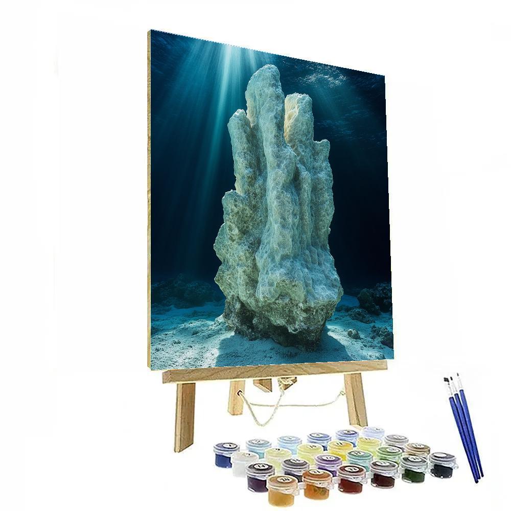 Michelangelo Inspired Coral Titan paint by number