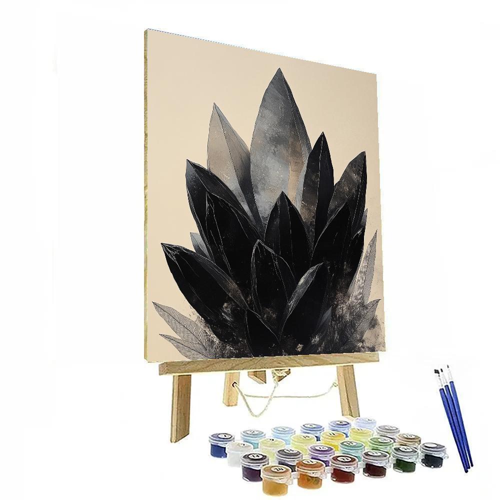 Michelangelo Inspired Obsidian Blossom paint by number