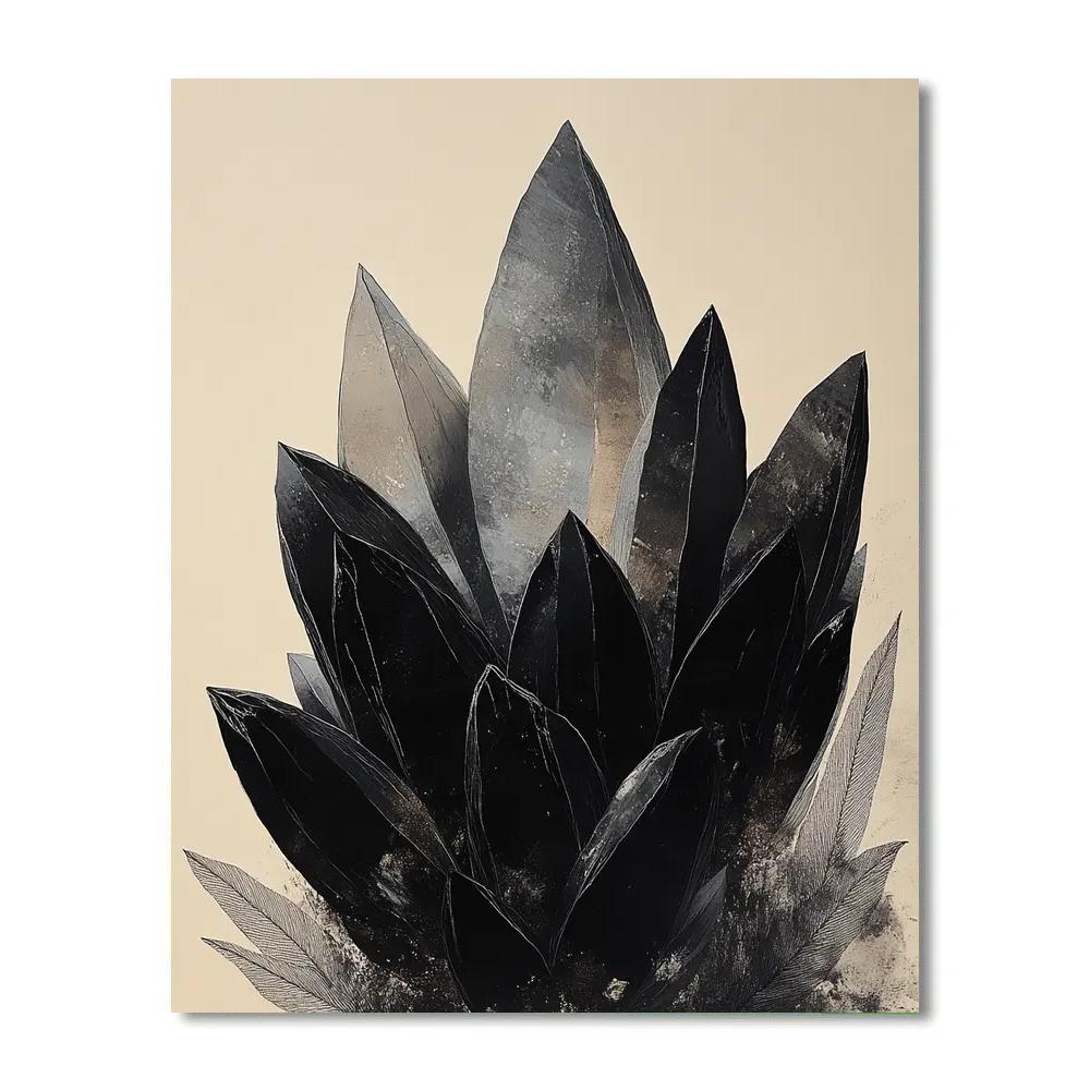 Michelangelo Inspired Obsidian Blossom paint by number