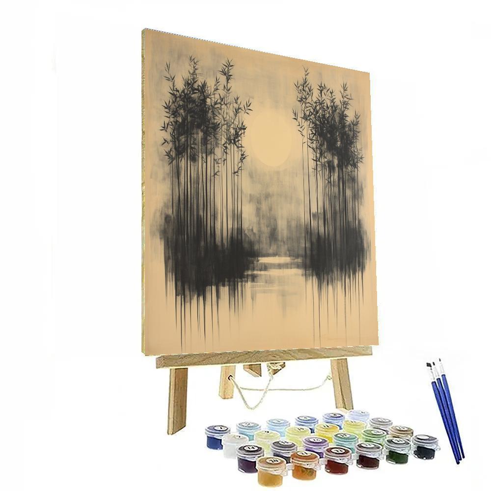 Zhao Mengfu Inspired Celestial Bamboo Rhythm Numbered painting kits