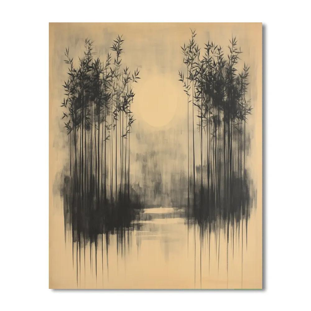 Zhao Mengfu Inspired Celestial Bamboo Rhythm Numbered painting kits