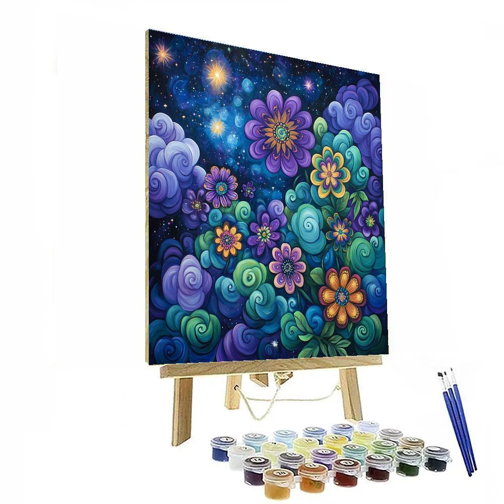 Frida Kahlo Inspired Cosmic Floral Harmony Painting by numbers kit