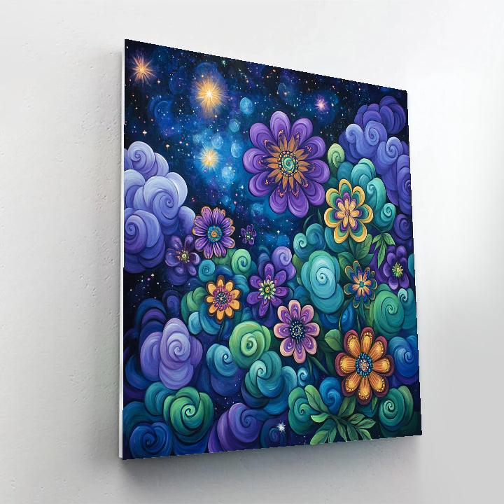 Frida Kahlo Inspired Cosmic Floral Harmony Painting by numbers kit