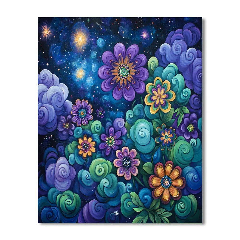 Frida Kahlo Inspired Cosmic Floral Harmony Painting by numbers kit