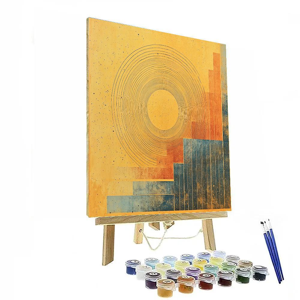 Paul Klee Inspired Rhythmic Sundial paint by color