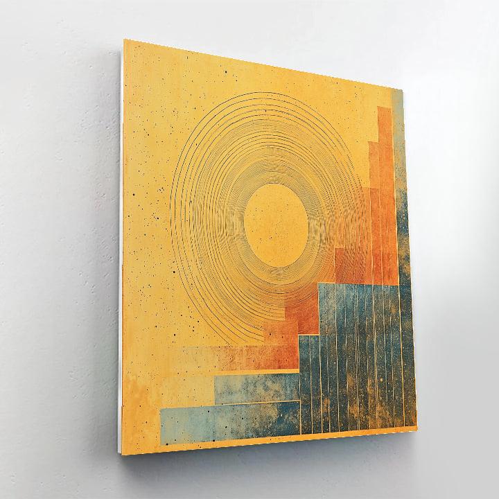 Paul Klee Inspired Rhythmic Sundial paint by color