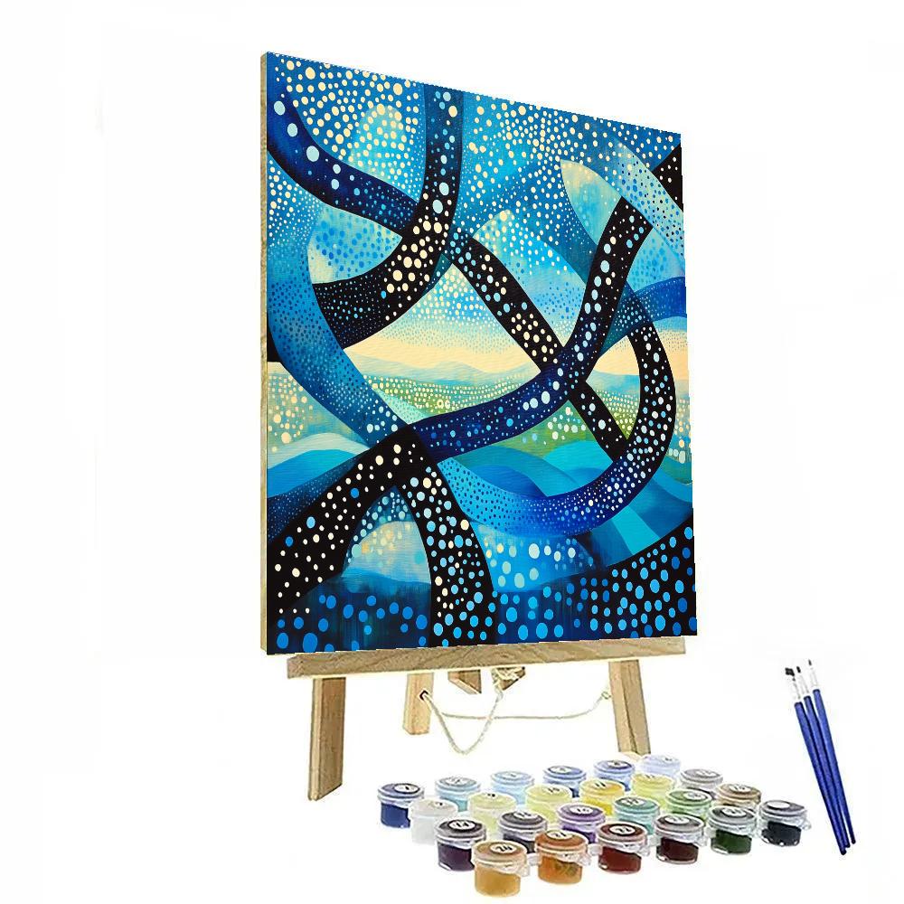 Yayoi Kusama Inspired Infinity Loop Garden Numbered painting kits