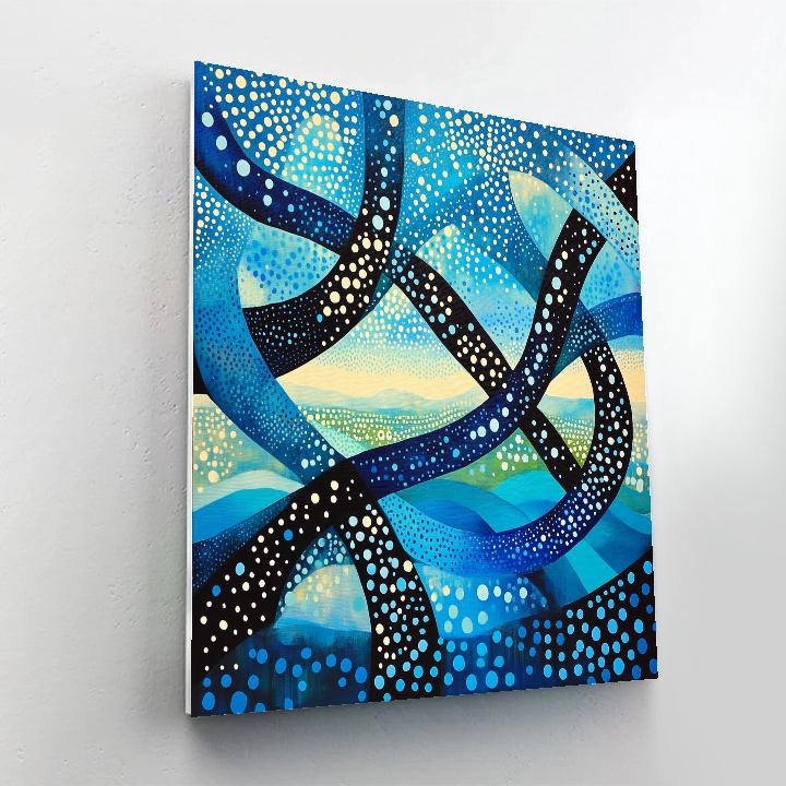 Yayoi Kusama Inspired Infinity Loop Garden Numbered painting kits