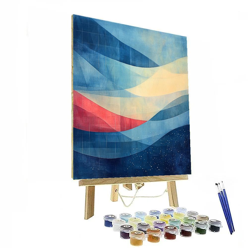 Paul Klee Inspired Celestial Chromatic Tides Number painting