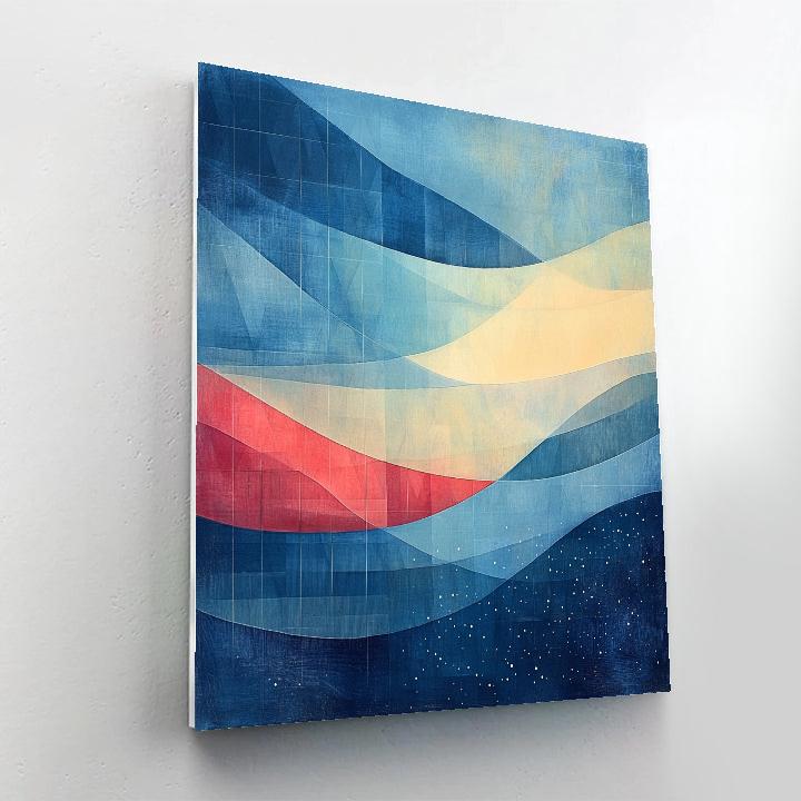 Paul Klee Inspired Celestial Chromatic Tides Number painting
