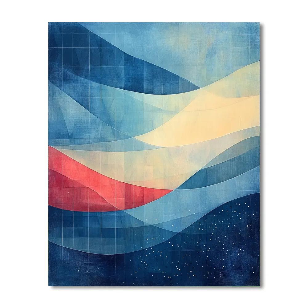 Paul Klee Inspired Celestial Chromatic Tides Number painting