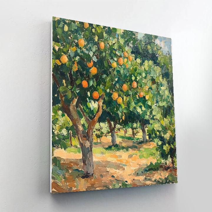 Paul Cézanne Style Geometric Orchard Scene painting number kit